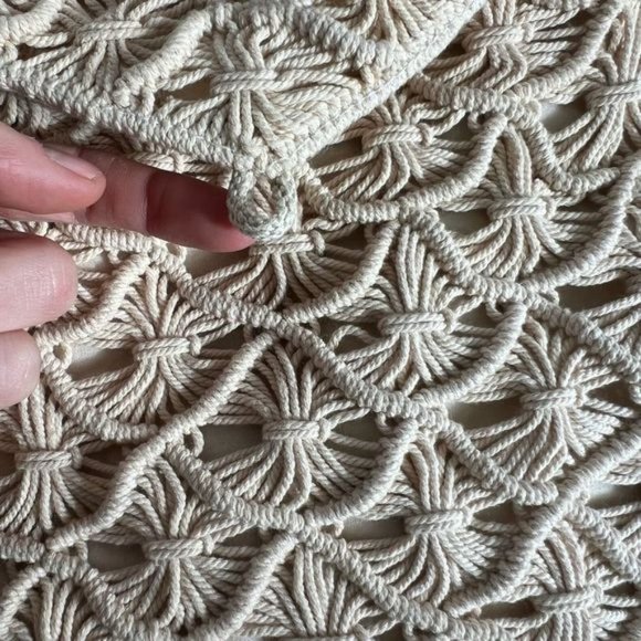 American Eagle Outfitters BOHO Fringed Tapestry Woven Crossbody Bag Purse - Picture 6 of 11